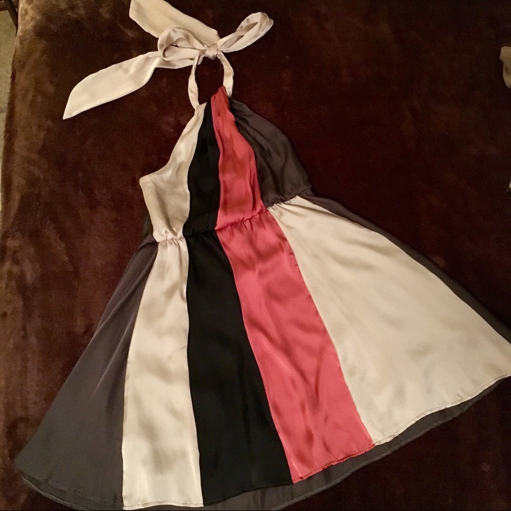 Backless Halter Tie Dress